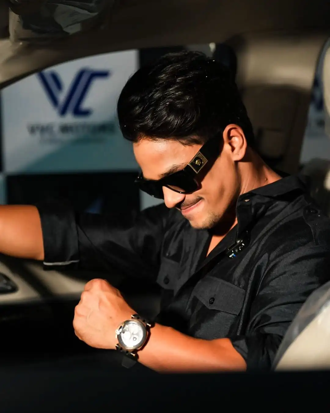Mehaboob Dil Se poses with his new car