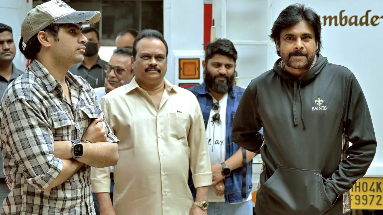 Pawan kalyan entry at They Call Him OG Movie set