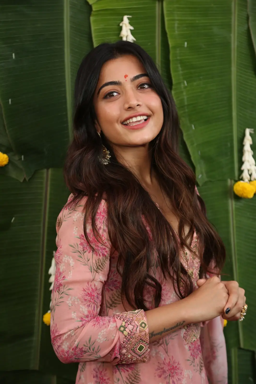 Rashmika Mandanna cute photoshoot at Rainbow movie launch event