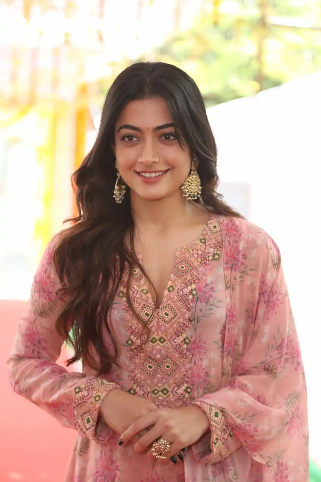 Rashmika Mandanna cute photoshoot at Rainbow movie launch event