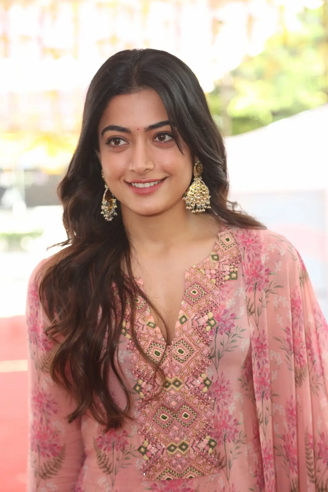 Rashmika Mandanna cute photoshoot at Rainbow movie launch event