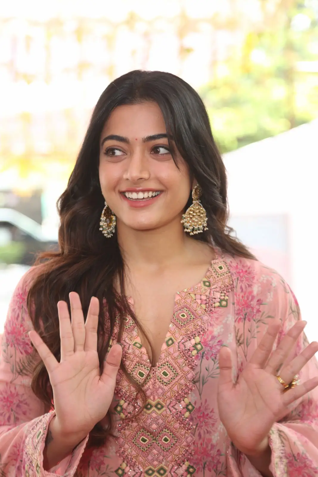 Rashmika Mandanna cute photoshoot at Rainbow movie launch event