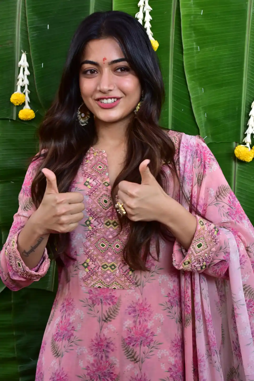 Rashmika Mandanna cute photoshoot at Rainbow movie launch event