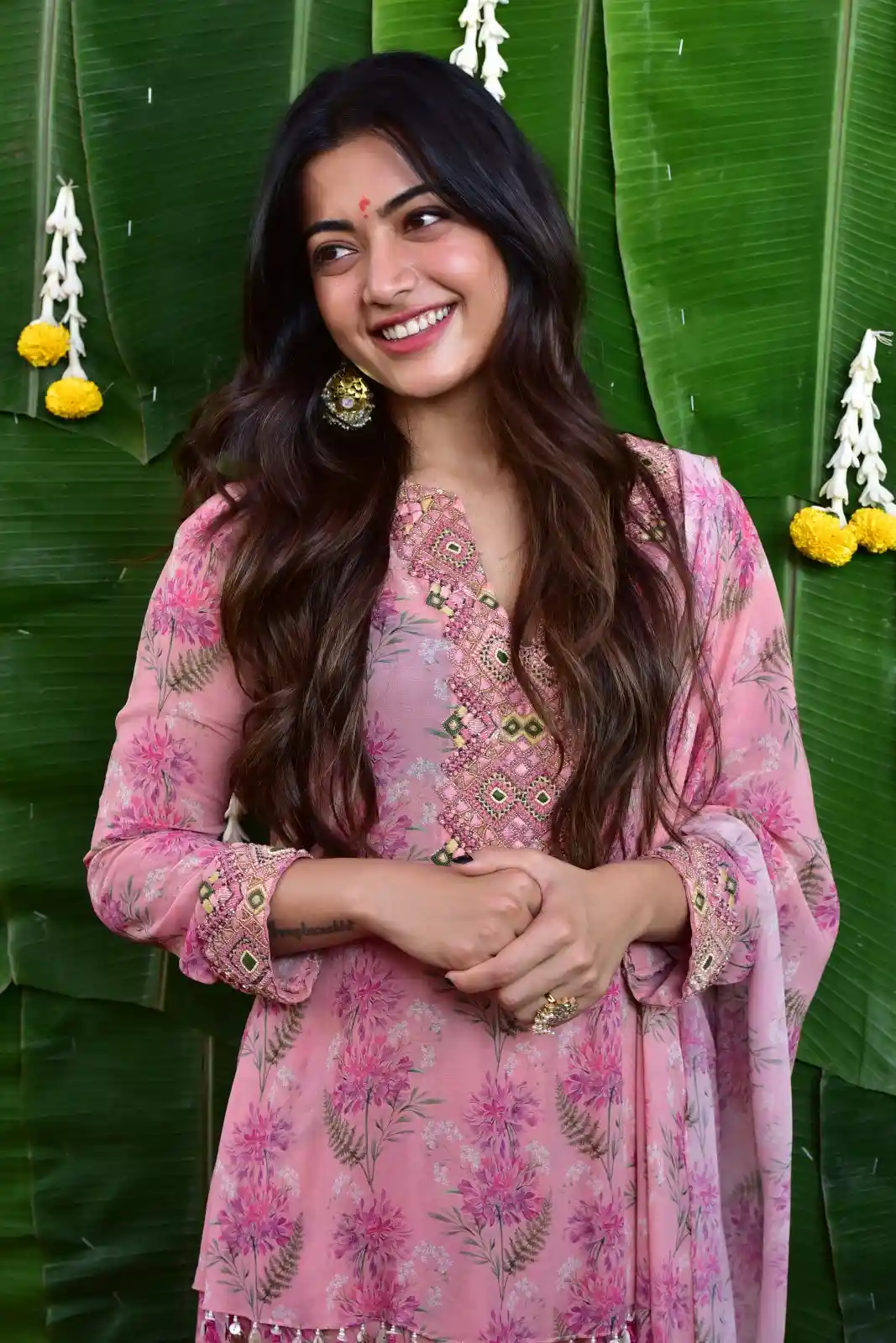 Rashmika Mandanna cute photoshoot at Rainbow movie launch event