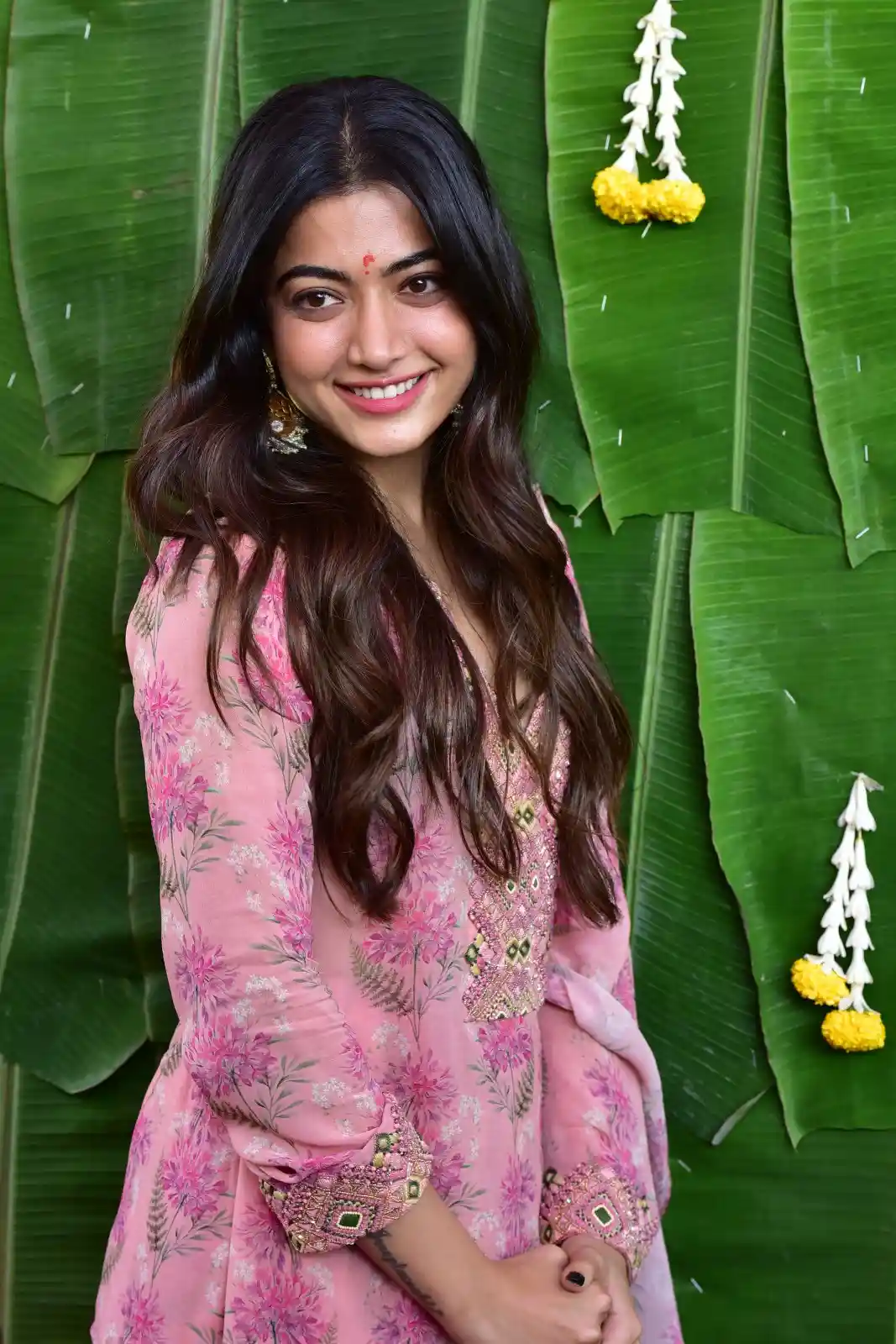 Rashmika Mandanna cute photoshoot at Rainbow movie launch event