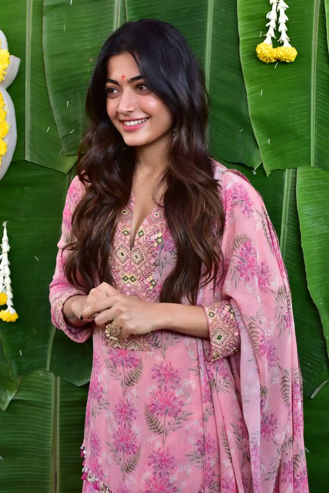 Rashmika Mandanna cute photoshoot at Rainbow movie launch event