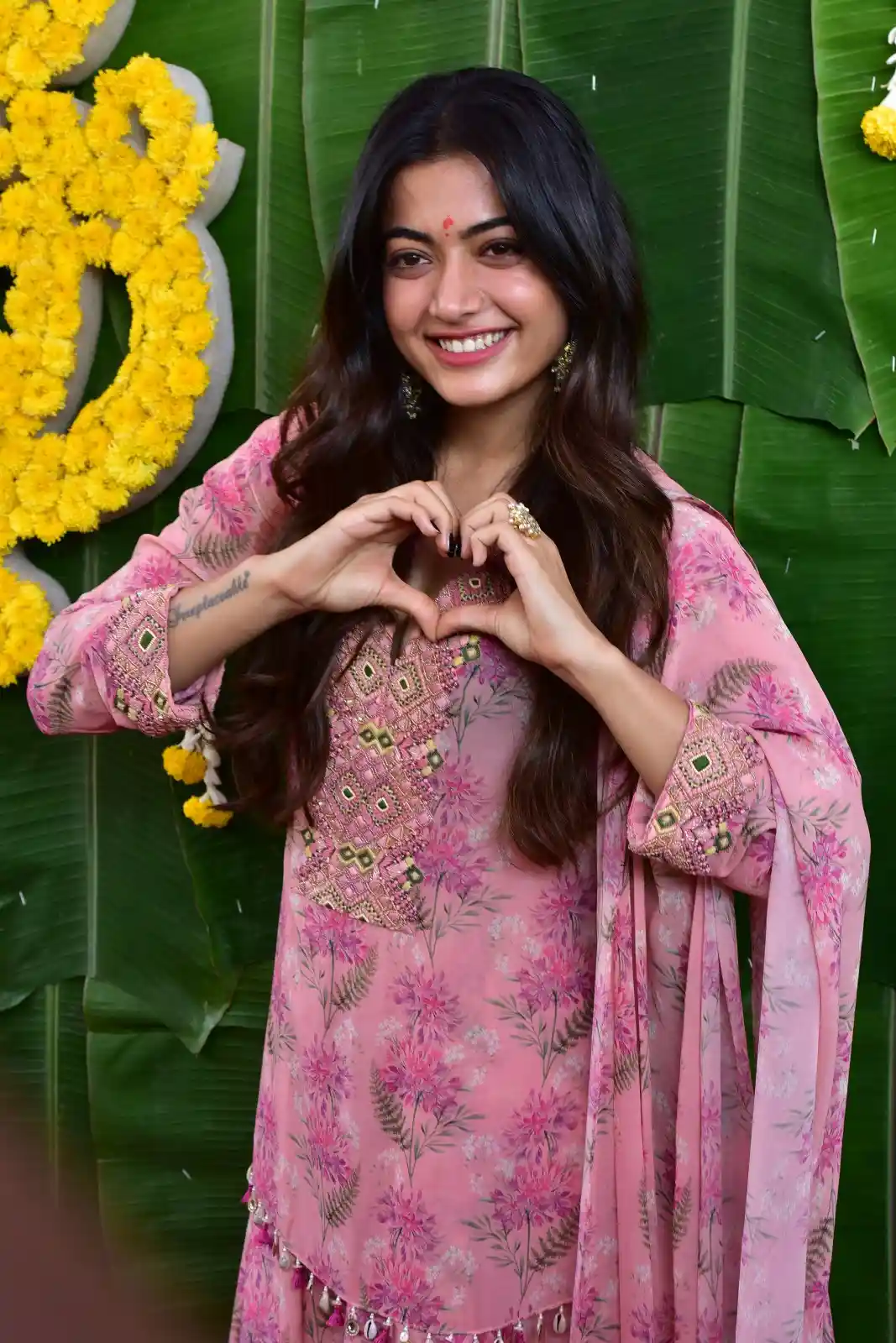 Rashmika Mandanna cute photoshoot at Rainbow movie launch event