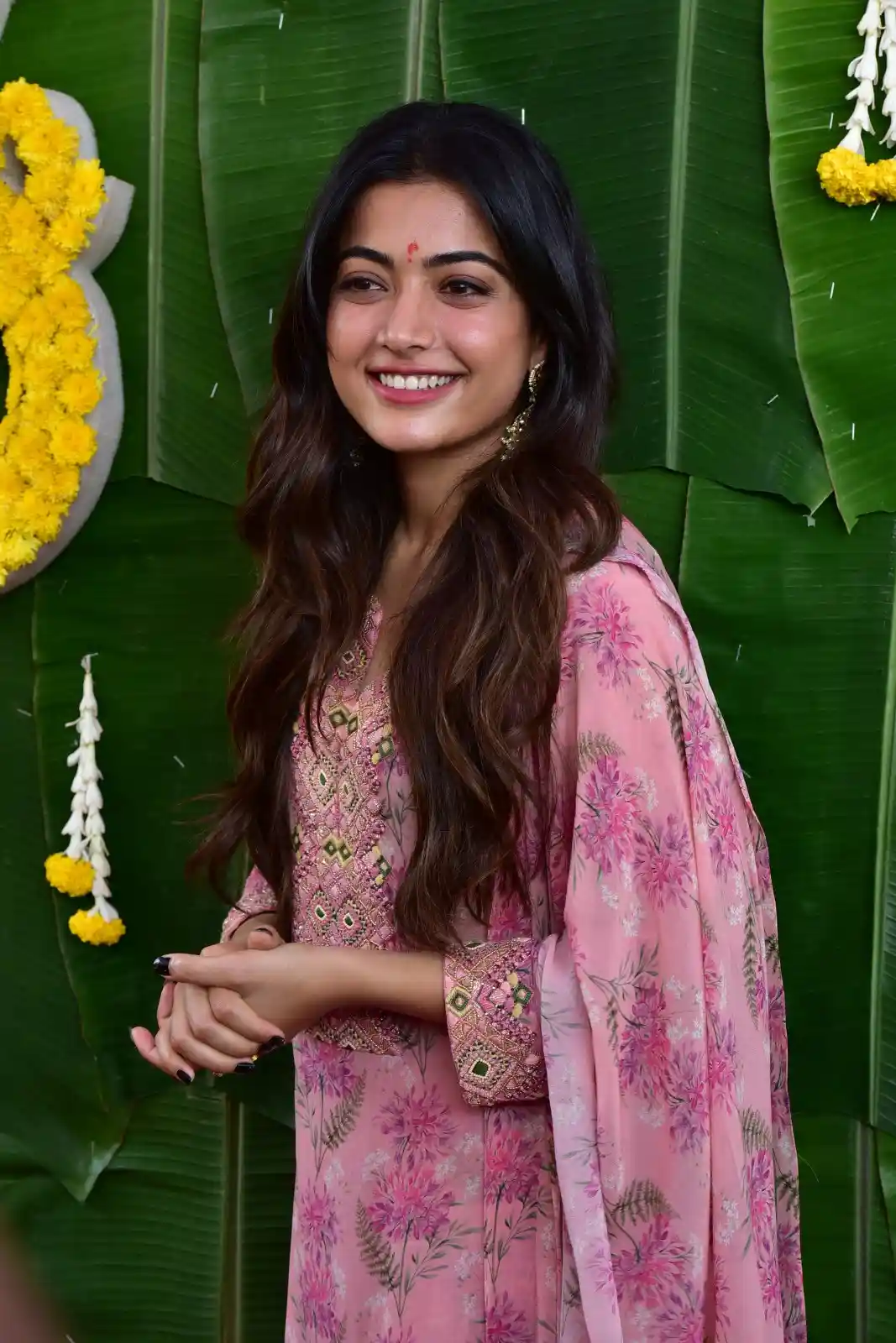 Rashmika Mandanna cute photoshoot at Rainbow movie launch event