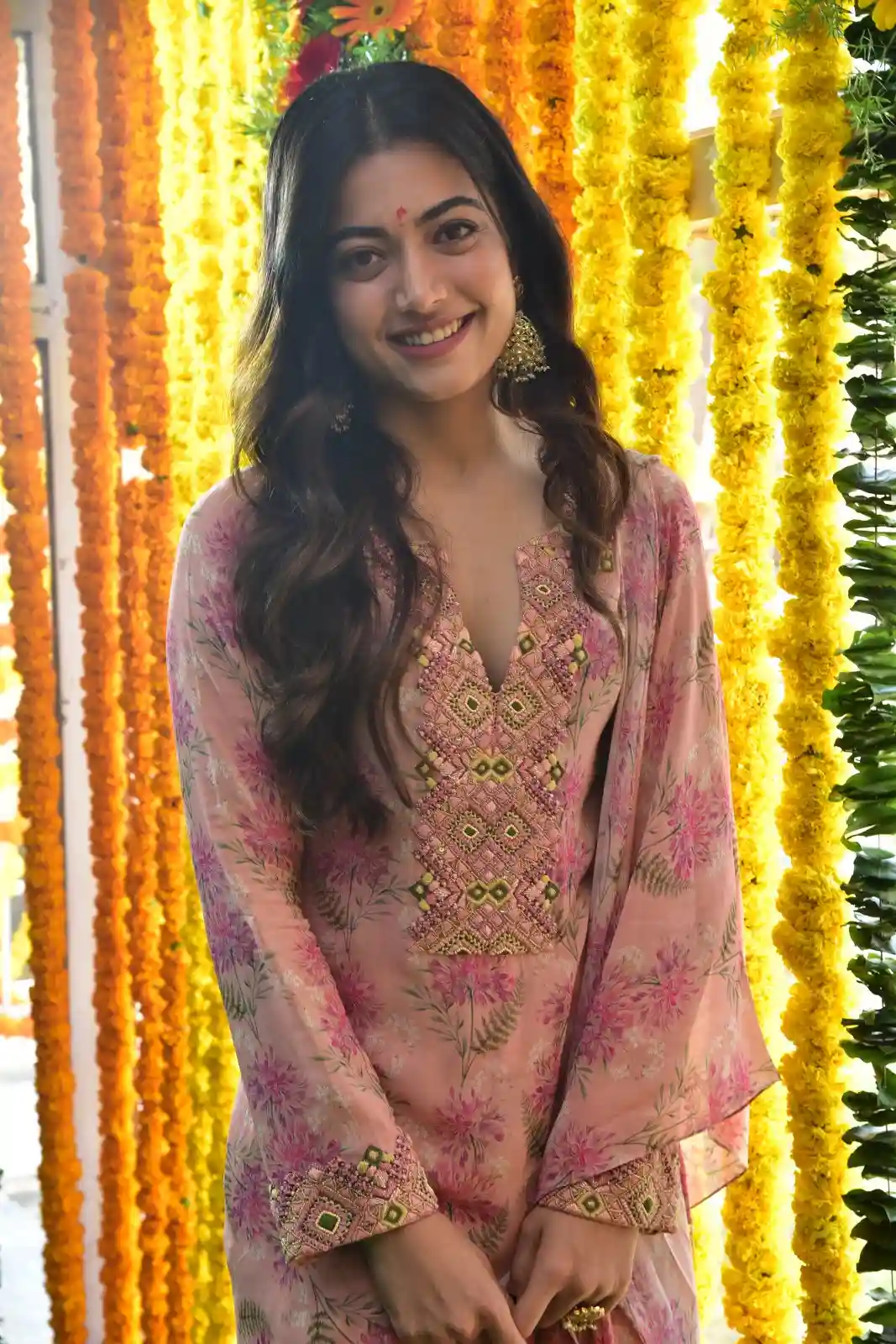 Rashmika Mandanna cute photoshoot at Rainbow movie launch event