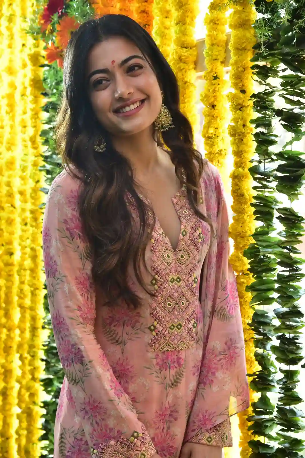 Rashmika Mandanna cute photoshoot at Rainbow movie launch event