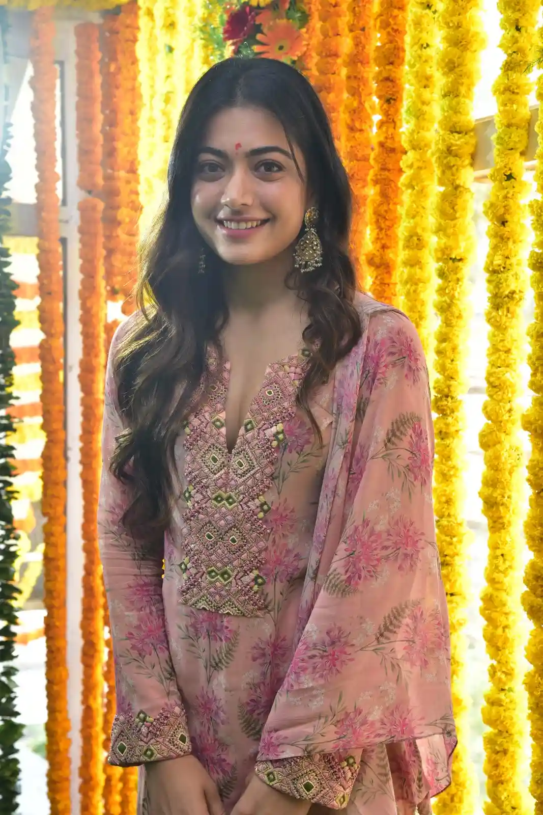 Rashmika Mandanna cute photoshoot at Rainbow movie launch event