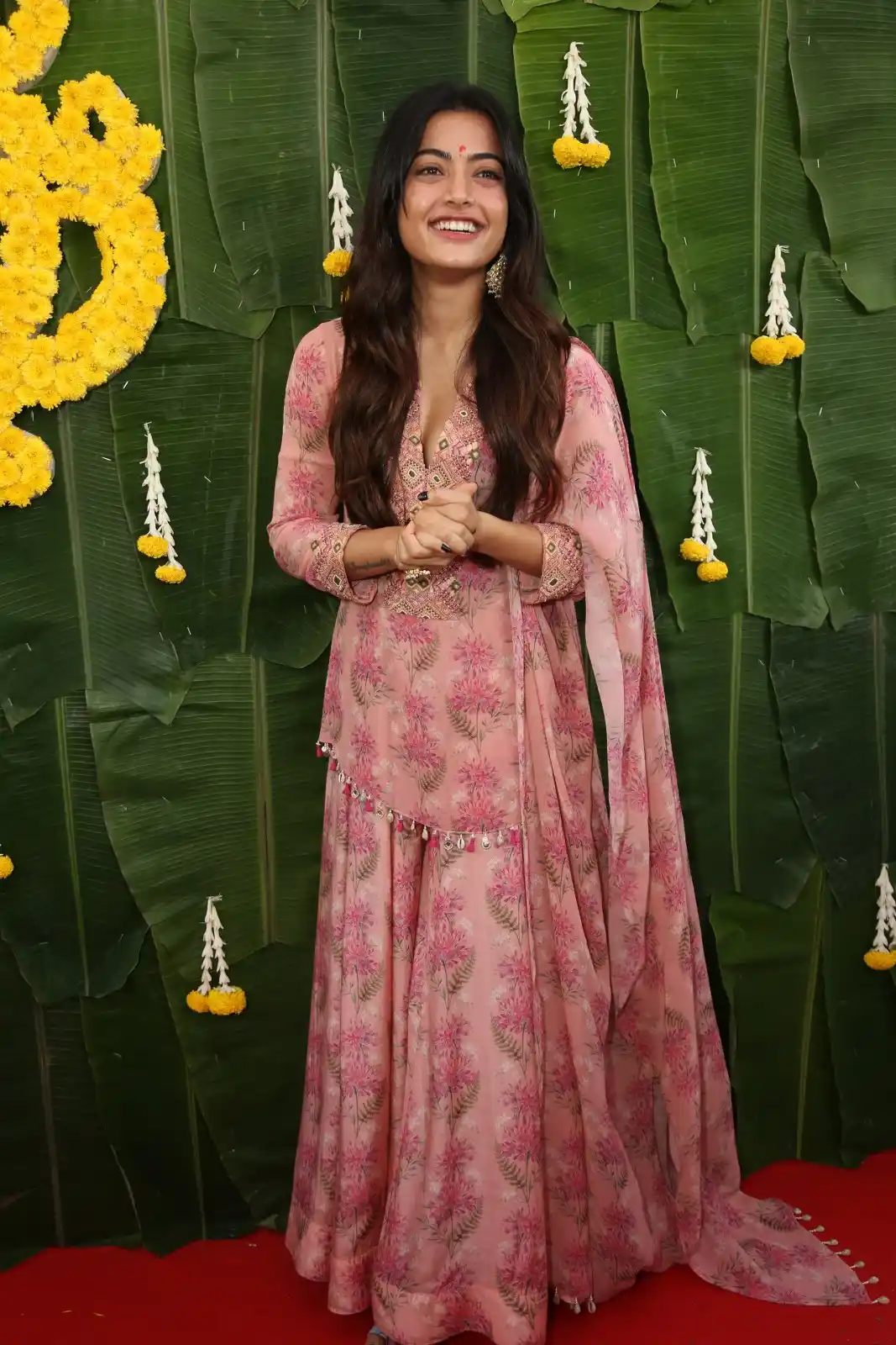 Rashmika Mandanna cute photoshoot at Rainbow movie launch event