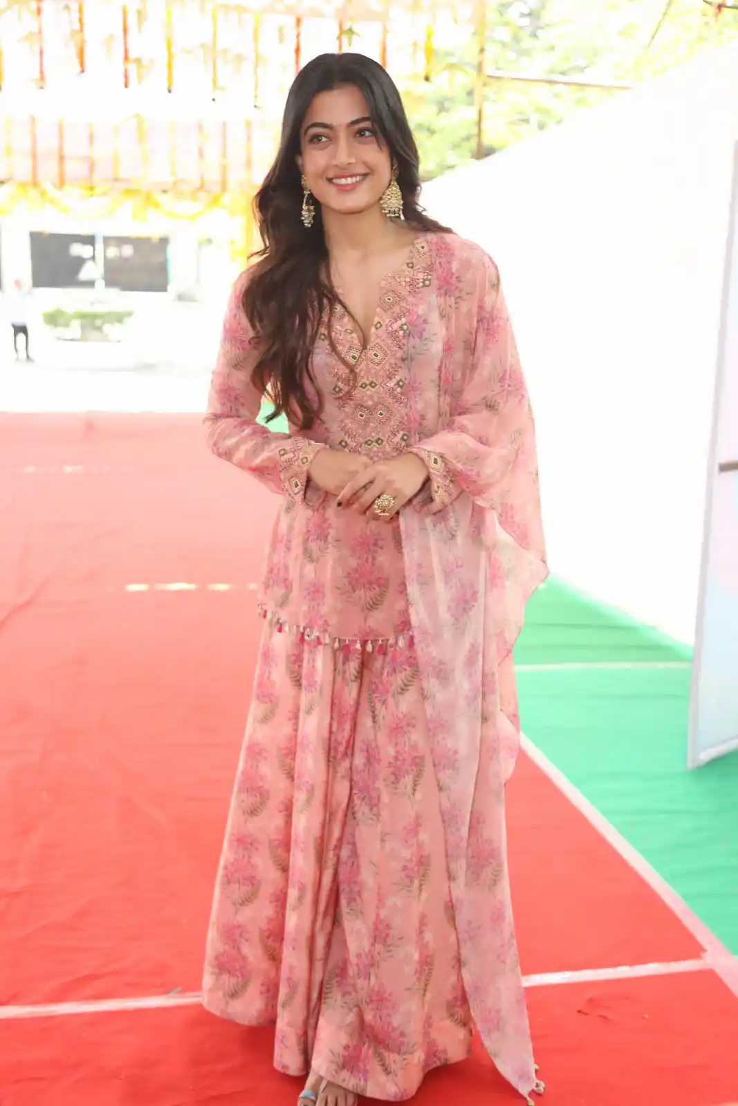 Rashmika Mandanna cute photoshoot at Rainbow movie launch event