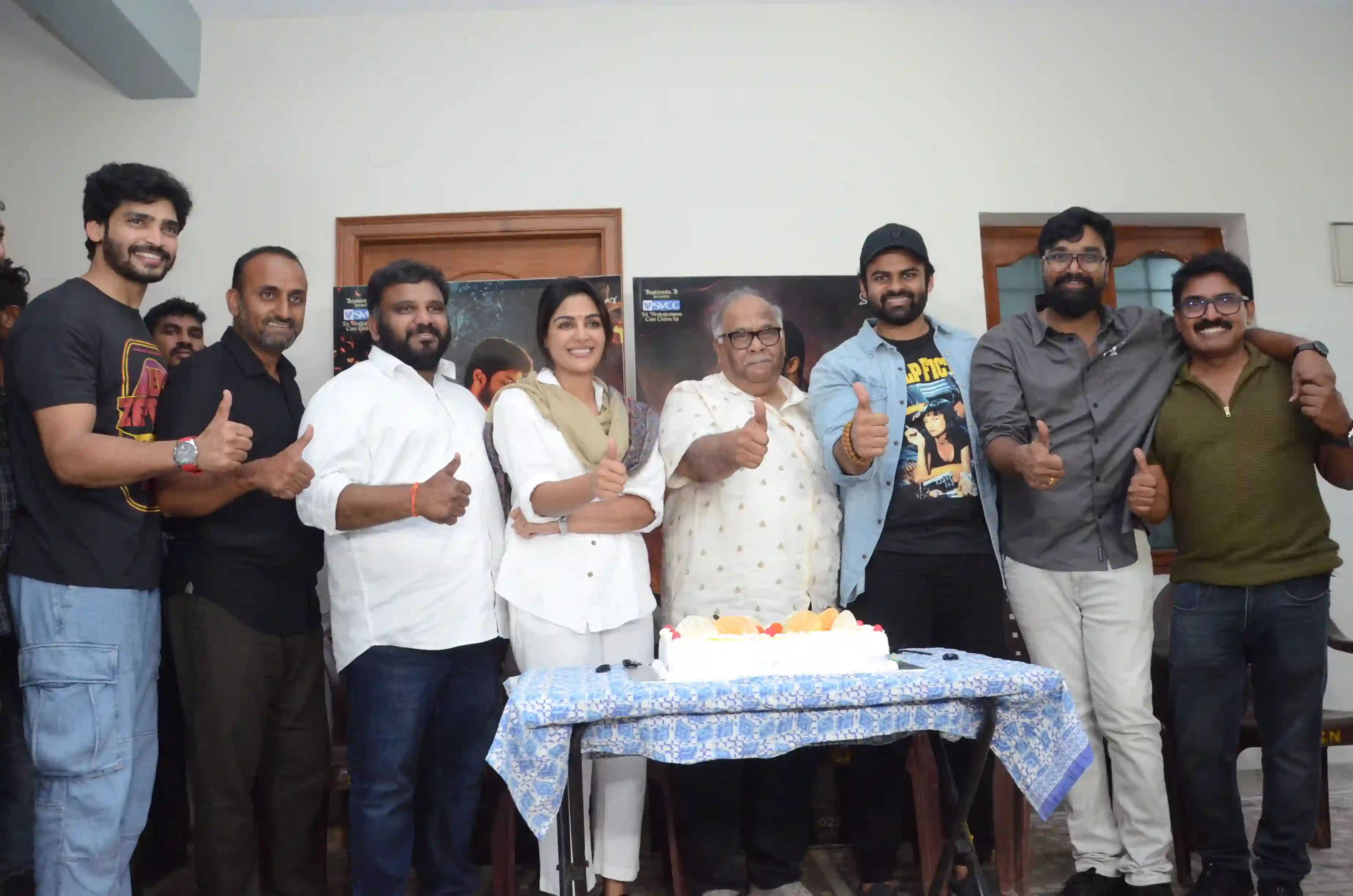Sai Dharam Tej Samyuktha Menon Virupaksha success celebrations photos