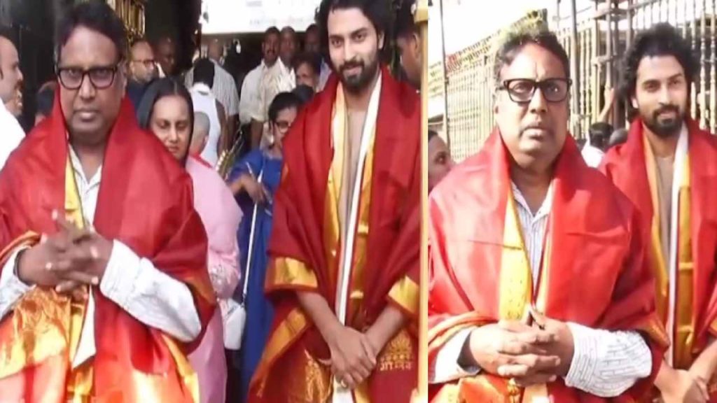 Shaakuntalam movie team Gunasekhar and Dev Mohan visited Tirupathi