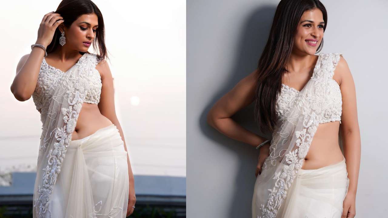 Shraddha Das : తెలుపు చీరలో నాభి అందాలు చూపిస్తోన్న శ్రద్ధాదాస్..