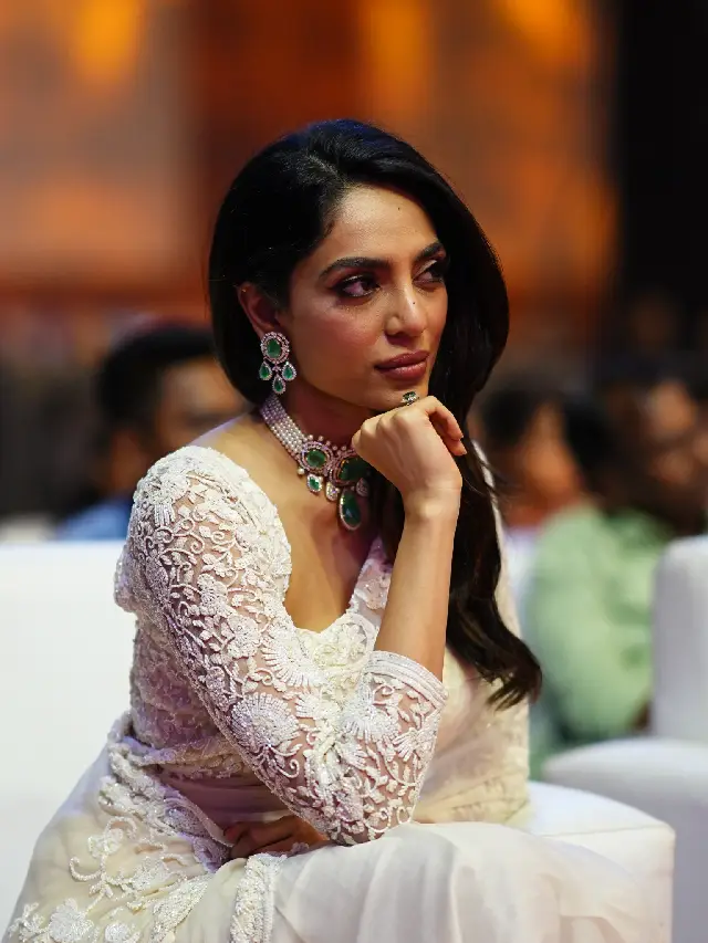 Sobhita Dhulipala Shining in White Saree at PS 2 Promotions