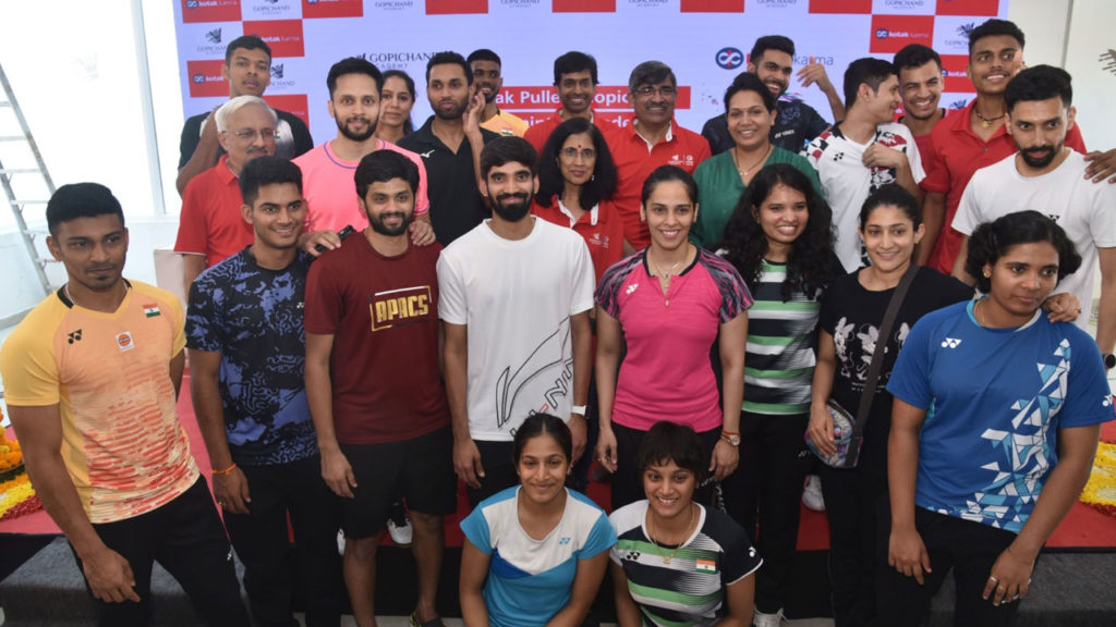 Inauguration of world class badminton training center at Gachibowli