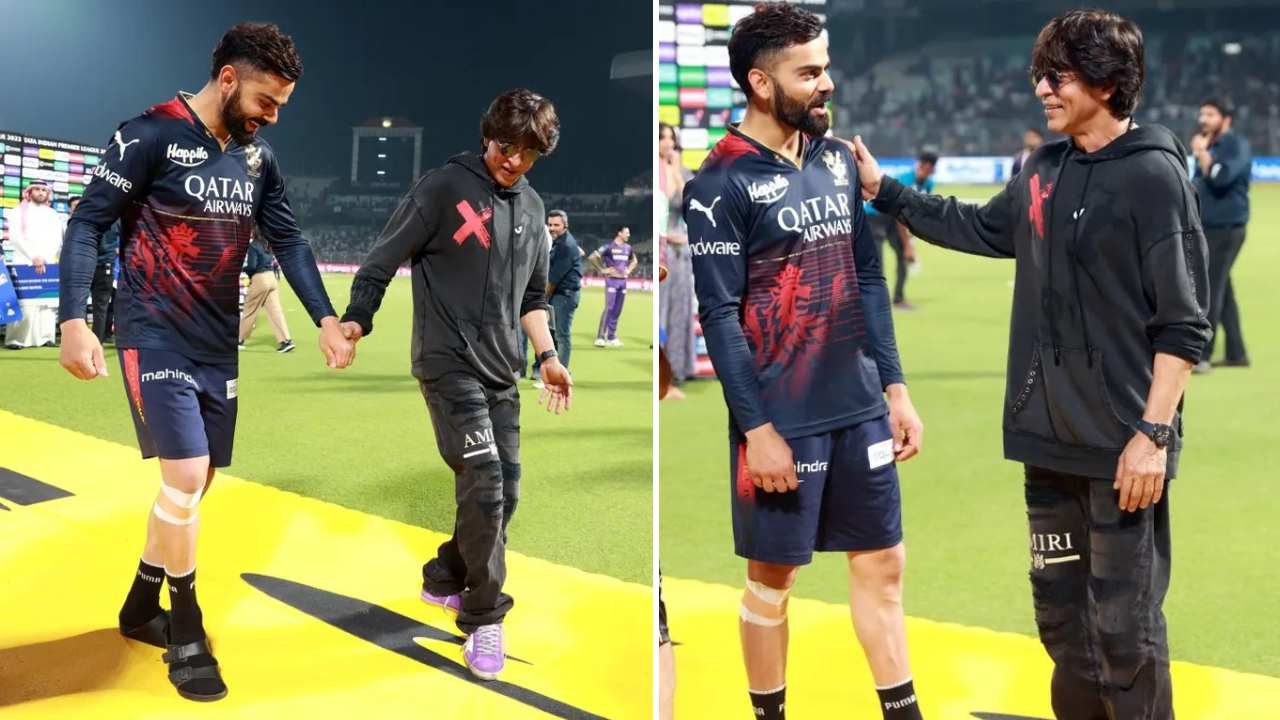 Virat Kohli and Shah Rukh Khan pathaan movie step ( Images_ Twitter)