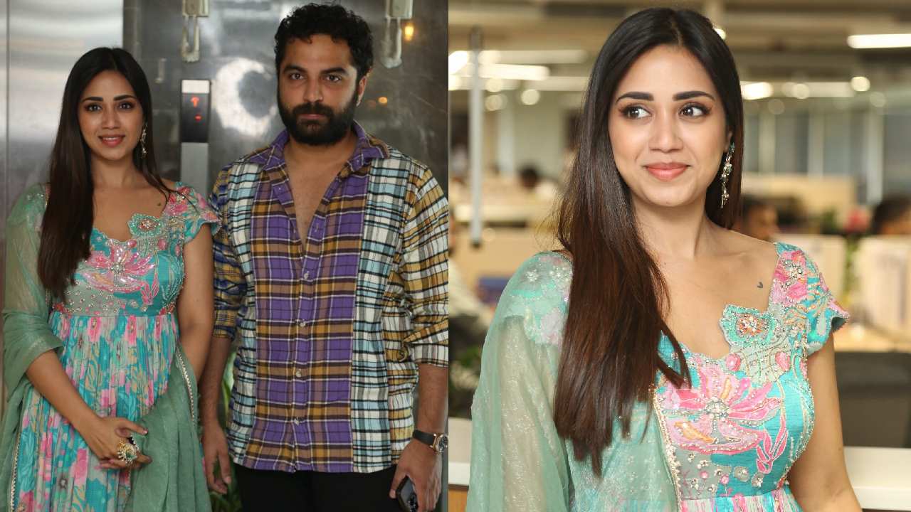 Das Ka Dhamki : దాస్‌తో ప్రెస్ మీట్ లో సందడి చేసిన నివేత పేతురేజ్..