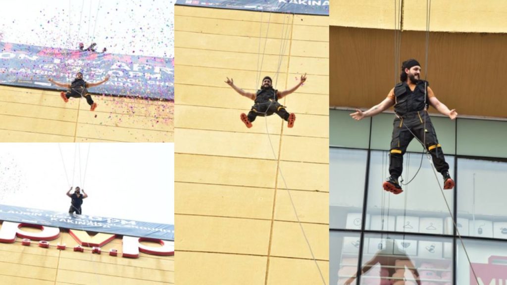 Akkineni Akhil Jumping from 172 feet for Agent Promotions