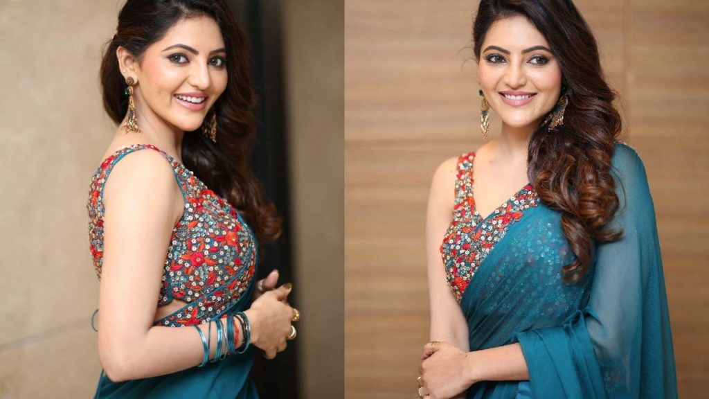Athulya Ravi shines in Saree at Meter Pre Release Event