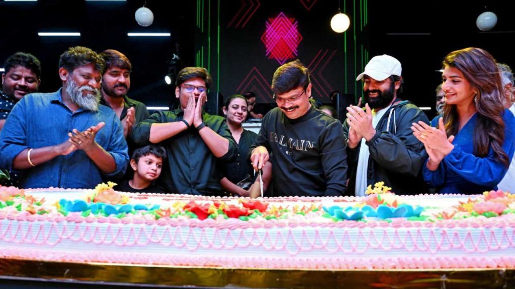Hero Ram arranged Special 80KG cake for Boyapati Srinu Birthday Celebrations