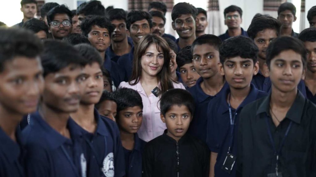 Lavanya Tripathi visits Orphanage in Hyderabad