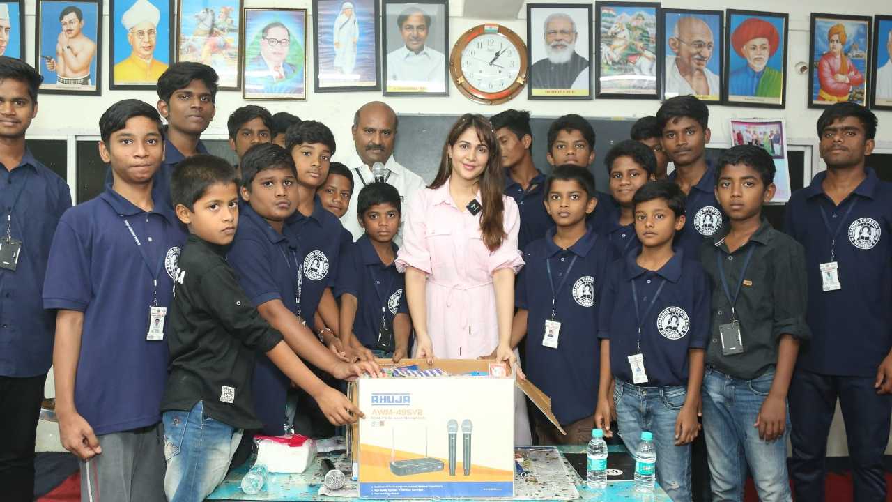 Lavanya Tripathi visits Orphanage in Hyderabad 