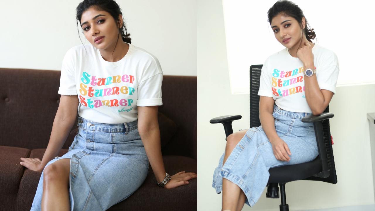 Mirnaa Menon : ఉగ్రం ప్రమోషన్స్ లో క్యూట్ మిర్నా..