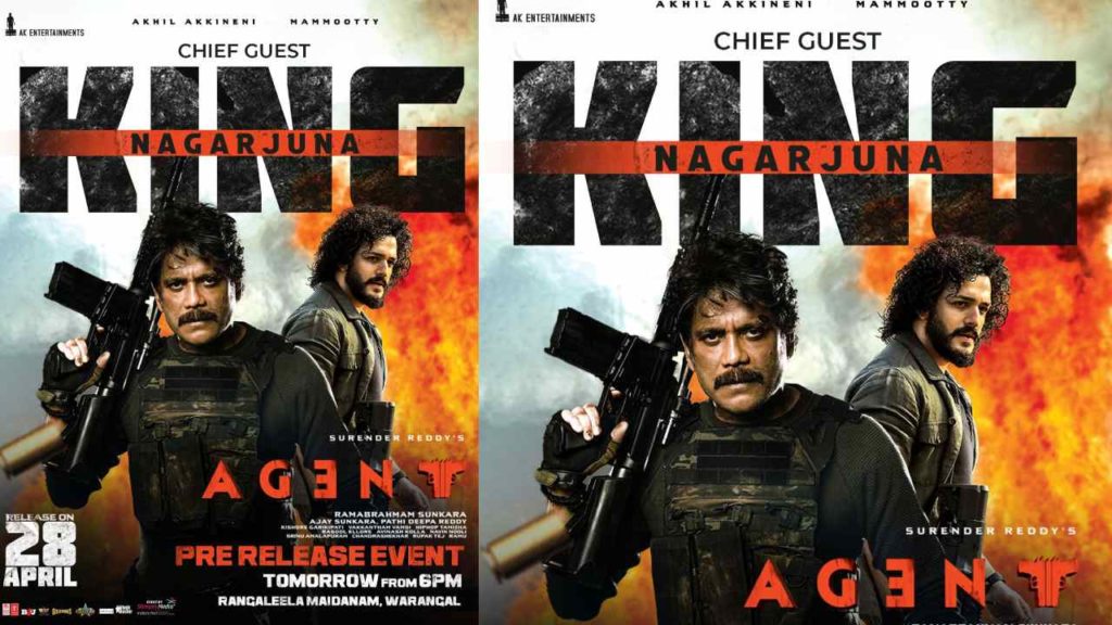 Agent movie pre release event in warangal as nagarjuna chief guest