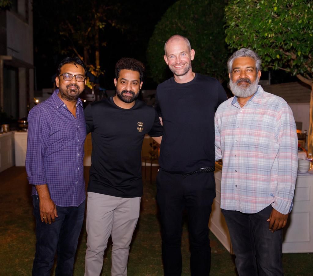 NTR hosts special party to Tollywood Famous persons and Amazon International VP James attended 