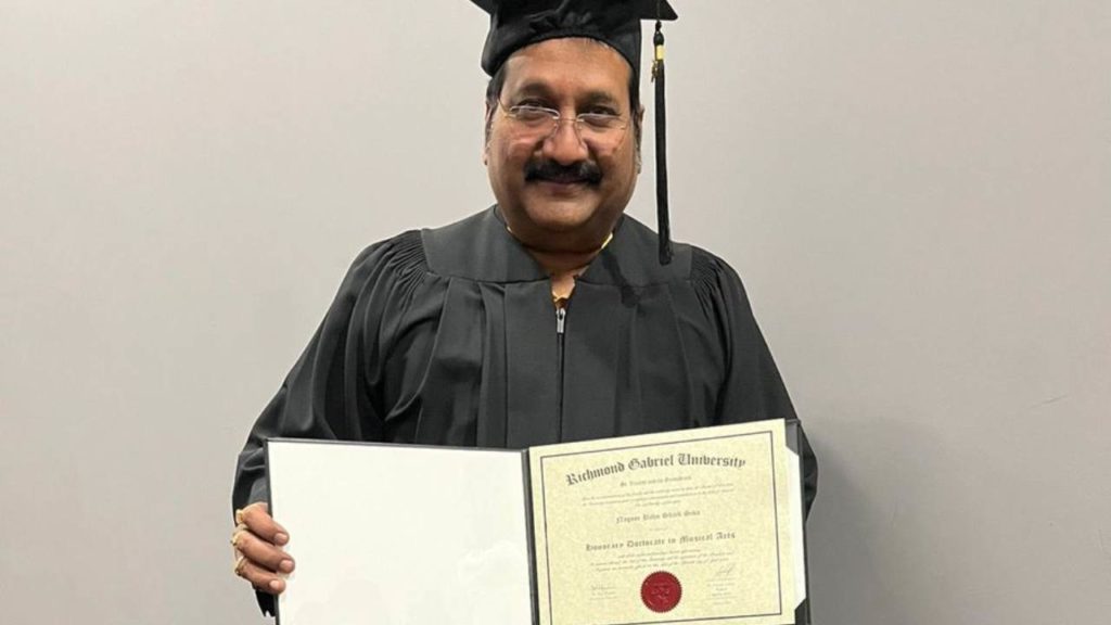 Singer Mano Received Doctorate from Richmond Gabriel University