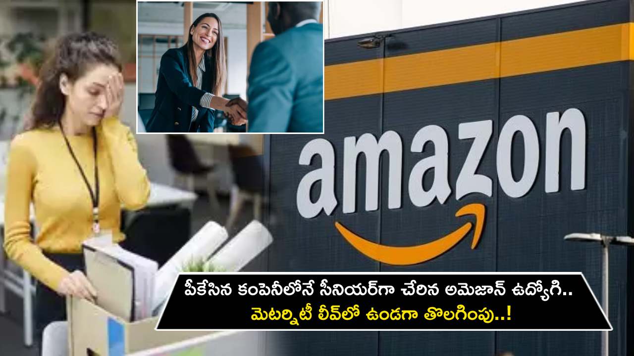 Amazon Employee : పీకేసిన కంపెనీలోనే సీనియర్గా చేరిన అమెజాన్ ఉద్యోగి.. మెటర్నిటీ లీవ్లో ఉండగా తొలగింపు.. అసలేం జరిగిందంటే? Amazon Employee : పీకేసిన కంపెనీలోనే సీనియర్గా చేరిన అమెజాన్ ఉద్యోగి.. మెటర్నిటీ లీవ్లో ఉండగా తొలగింపు.. అసలేం జరిగిందంటే?