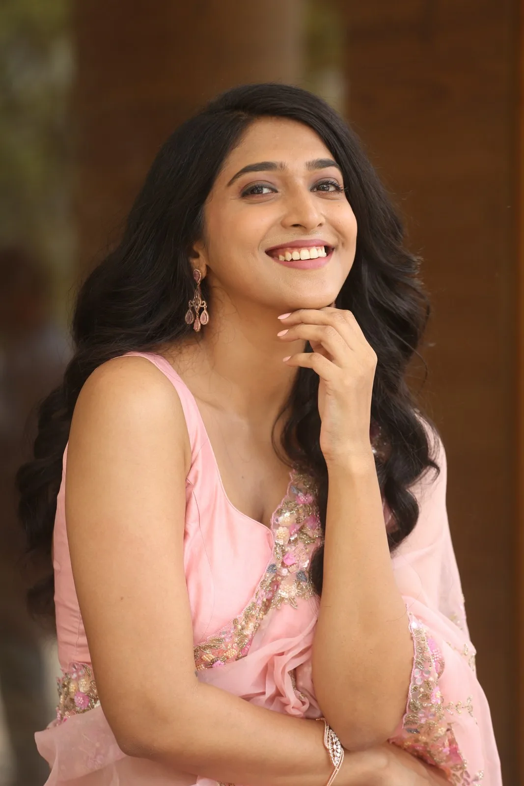 Apoorva Rao saree photos at Yash Puri Happy Ending Teaser launch