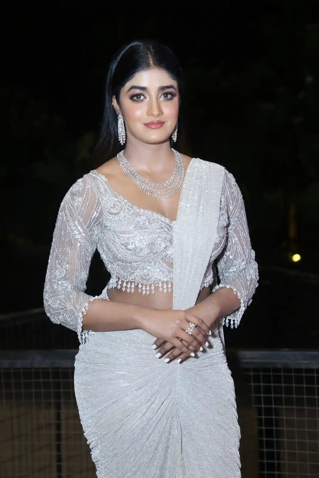 Dimple Hayahi Shines in Saree at Ramabanam Pre Release Event