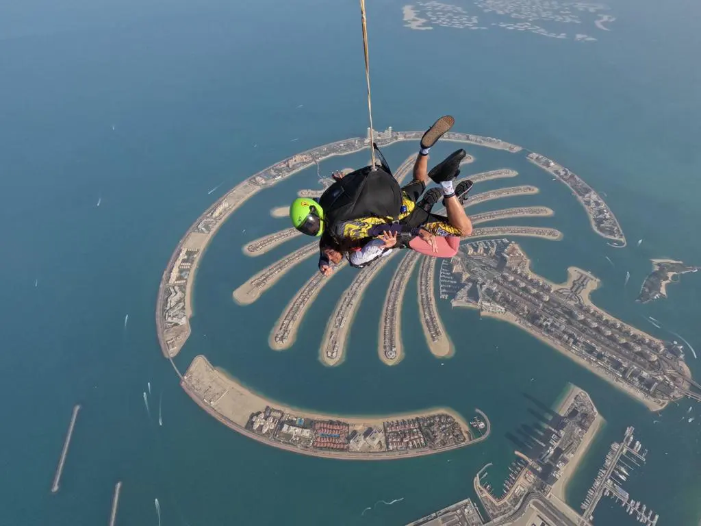 Dimple Hayathi Skydiving in Dubai