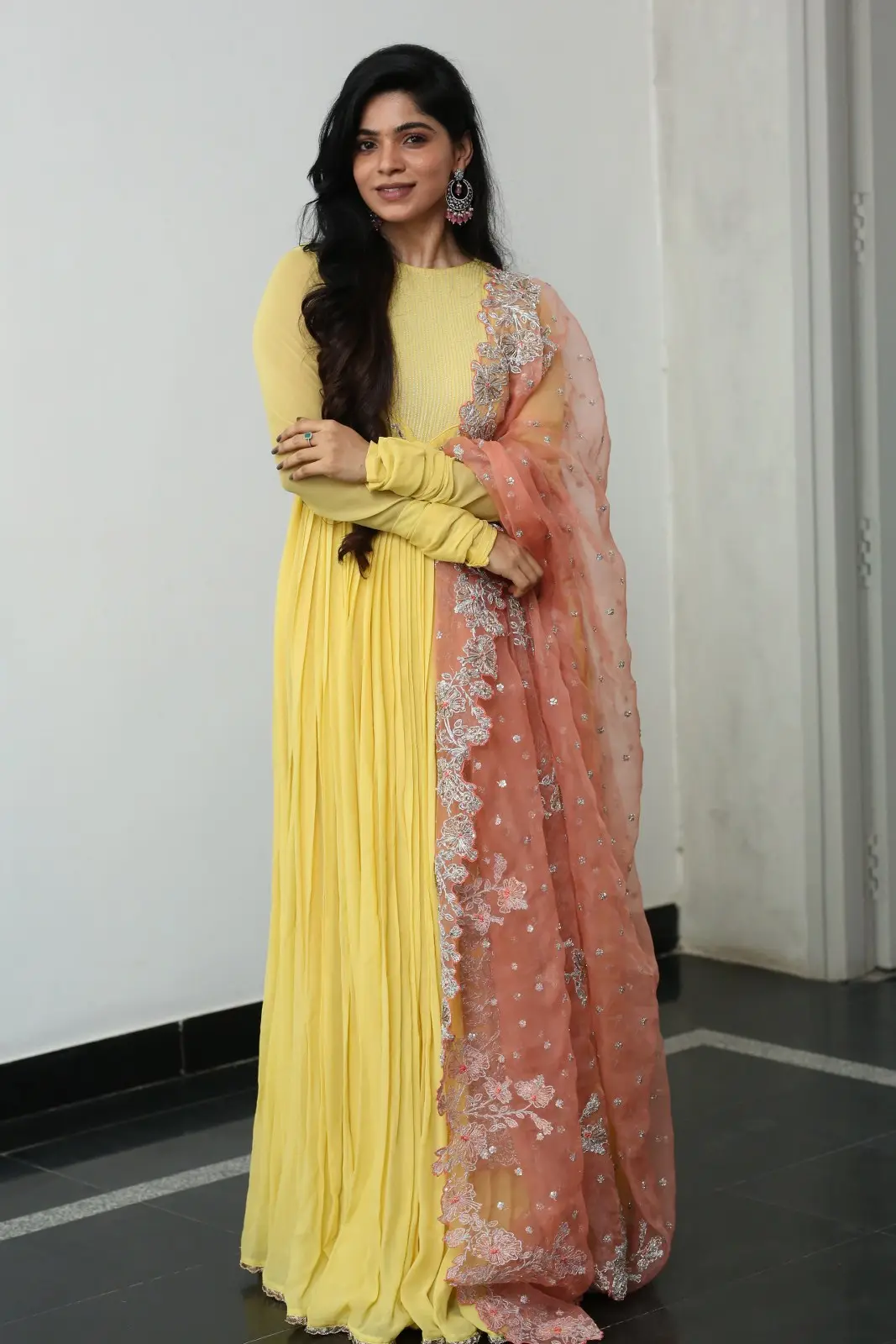 Divya Bharti mesmerizing looks at sudigali sudheer new movie opening event