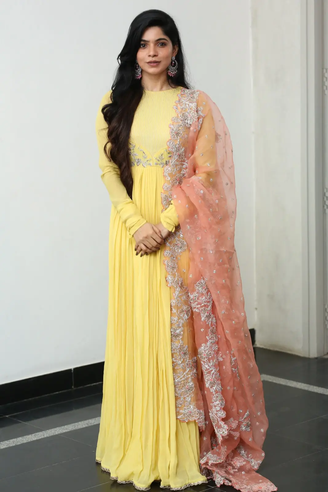 Divya Bharti mesmerizing looks at sudigali sudheer new movie opening event