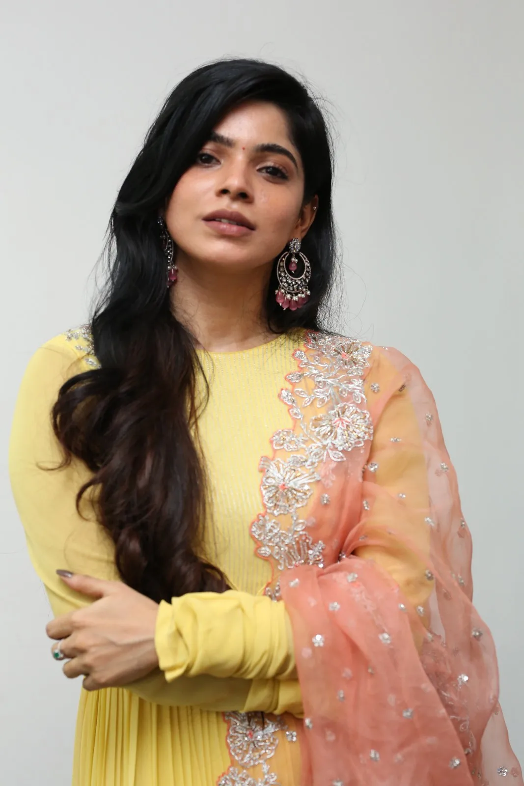 Divya Bharti mesmerizing looks at sudigali sudheer new movie opening event