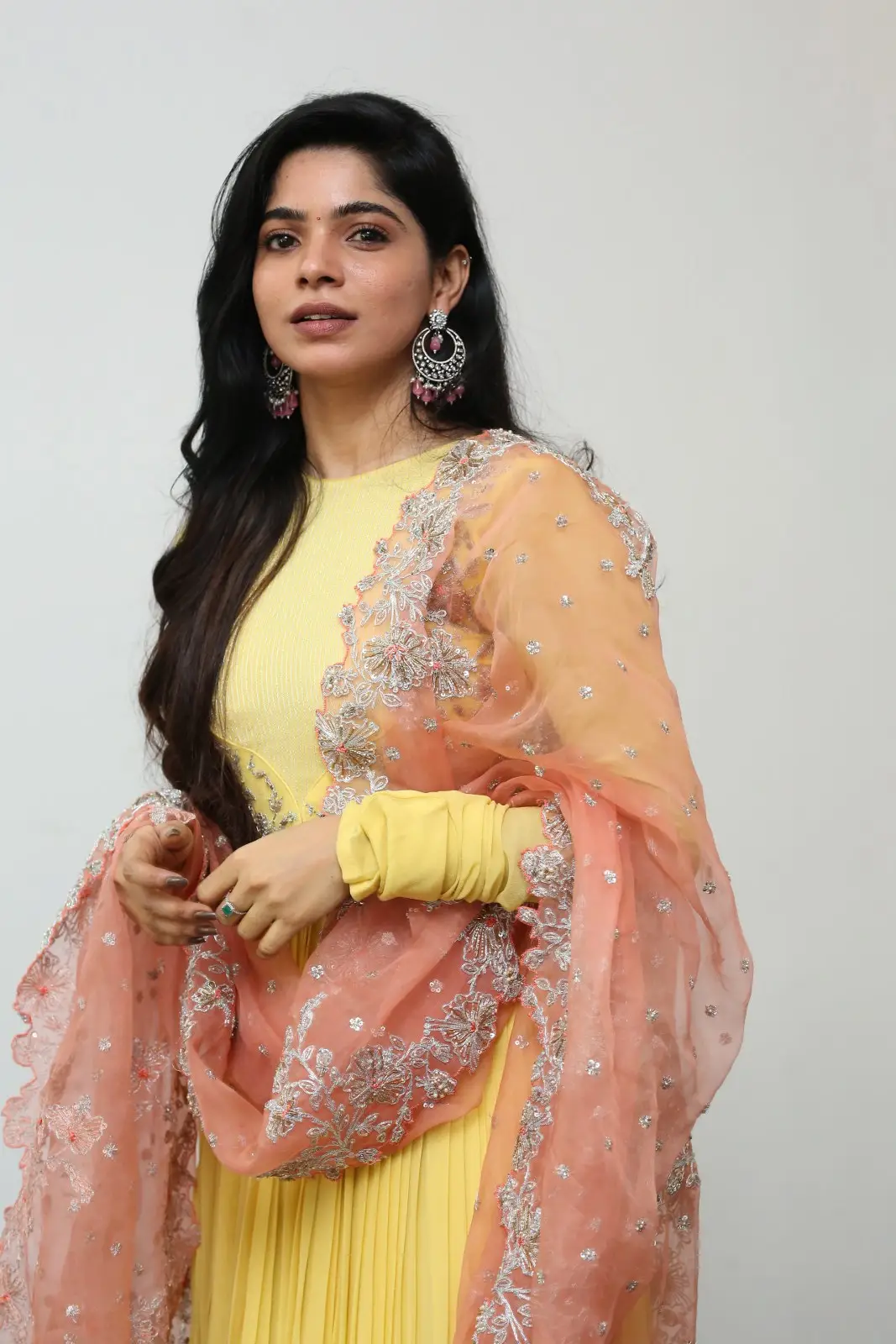 Divya Bharti mesmerizing looks at sudigali sudheer new movie opening event