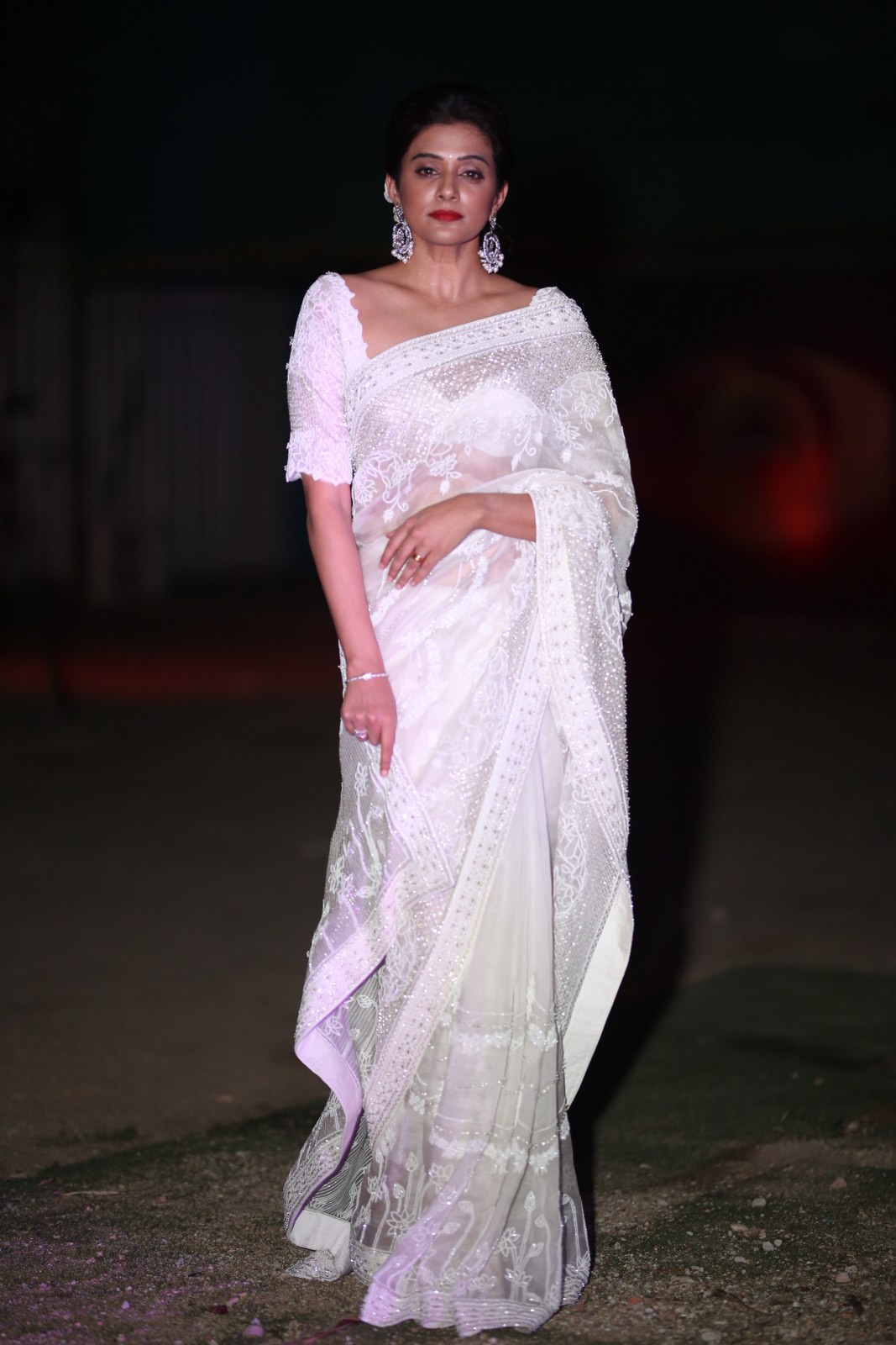 Priyamani Sizzles In White Saree At Custody Movie Pre-Release Event