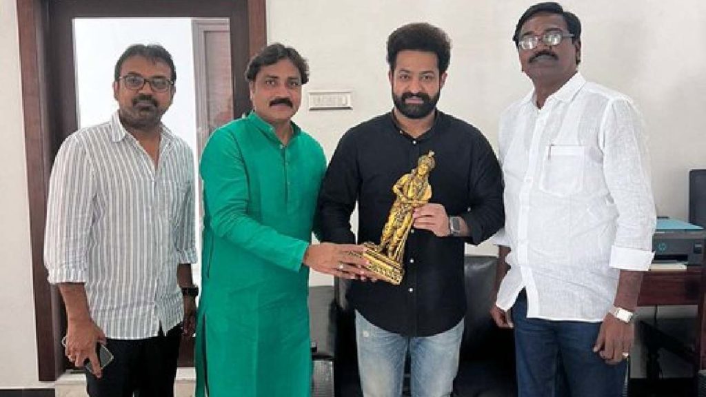 Junior NTR is attending senior ntr statue opening at Khammam