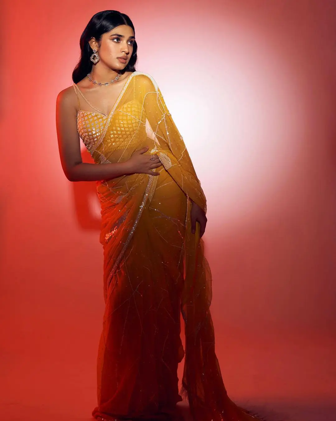 Krithi Shetty shines with Saree in Latest Photo Shoot