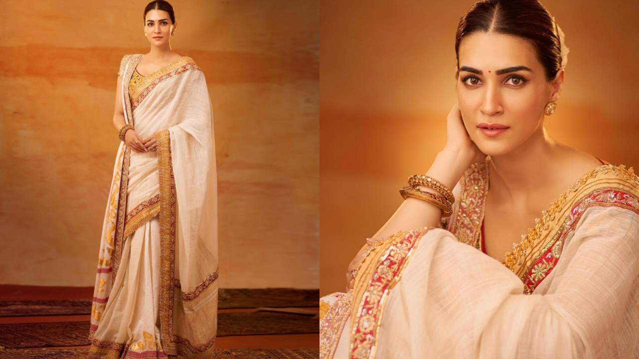 Kriti Sanon : చూడచక్కని సీత.. ఆదిపురుష్ ప్రమోషన్స్ లో కృతి సనన్..