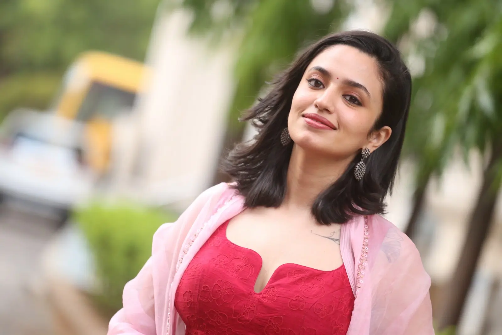 Malavika Nair Cute Photos at Anni Manchi Sakunamule success meet