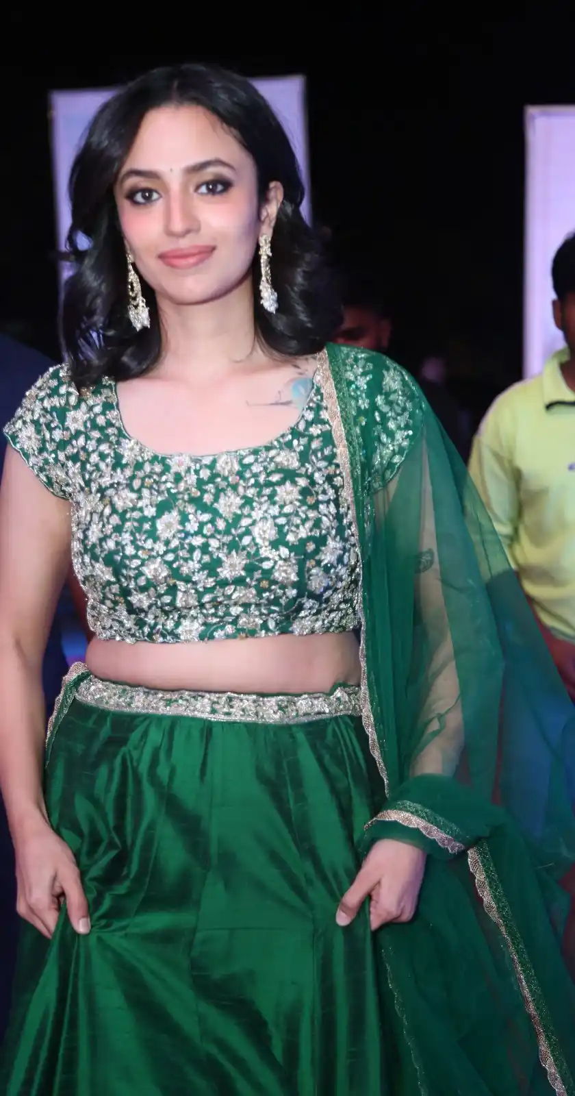 Malvika Nair shines in Anni Manchi Shakunamule Pre Release Event