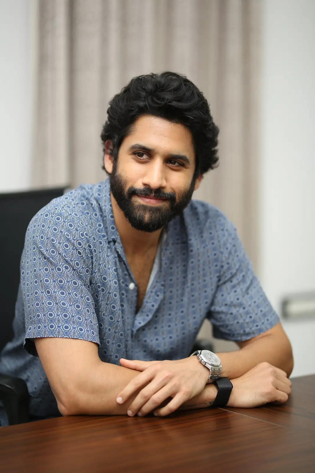 Naga Chaitanya Beard looks at Custody movie promotions