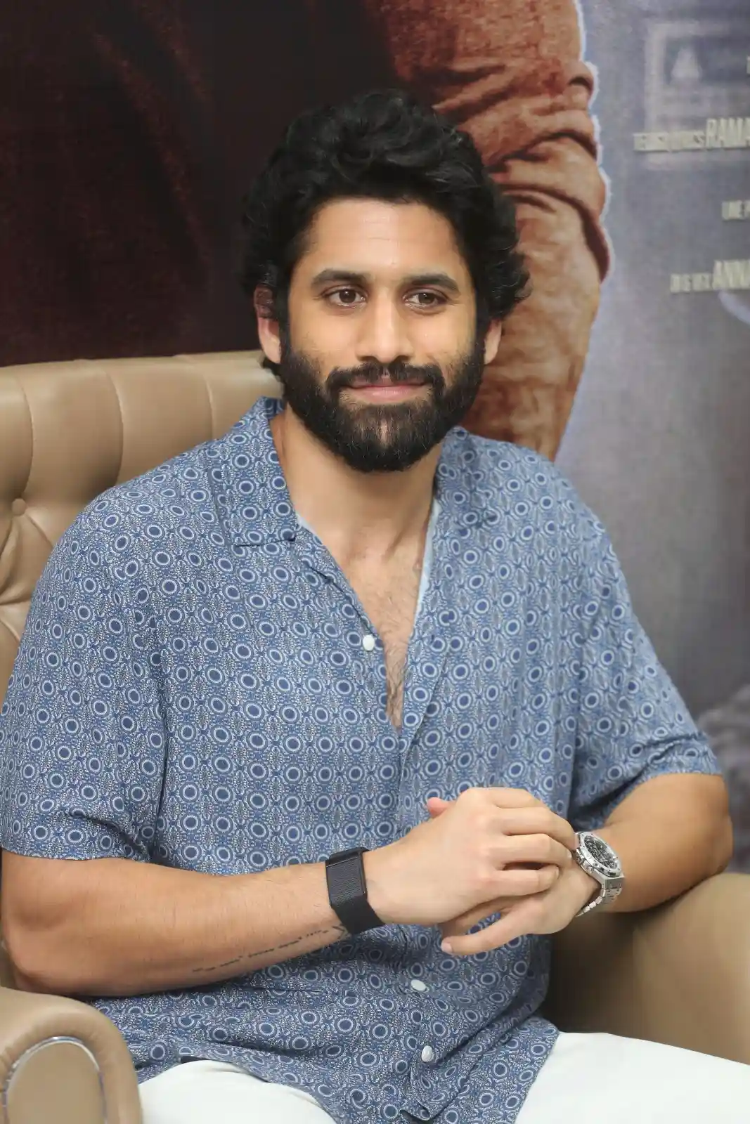 Naga Chaitanya Beard looks at Custody movie promotions
