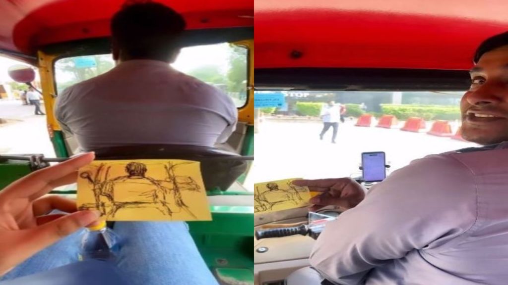 Woman sketching a picture